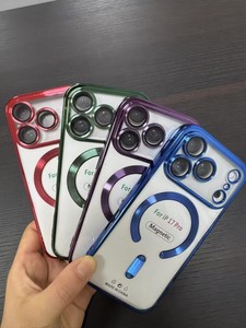 Heybingo Best-seller Étui de charge sans fil magnétique transparent en TPU avec électroplaqué pour 15 <span class=keywords><strong>Pro</strong></span> Max 14 <span class=keywords><strong>Pro</strong></span> 13 <span class=keywords><strong>12</strong></span> - Product Image 5