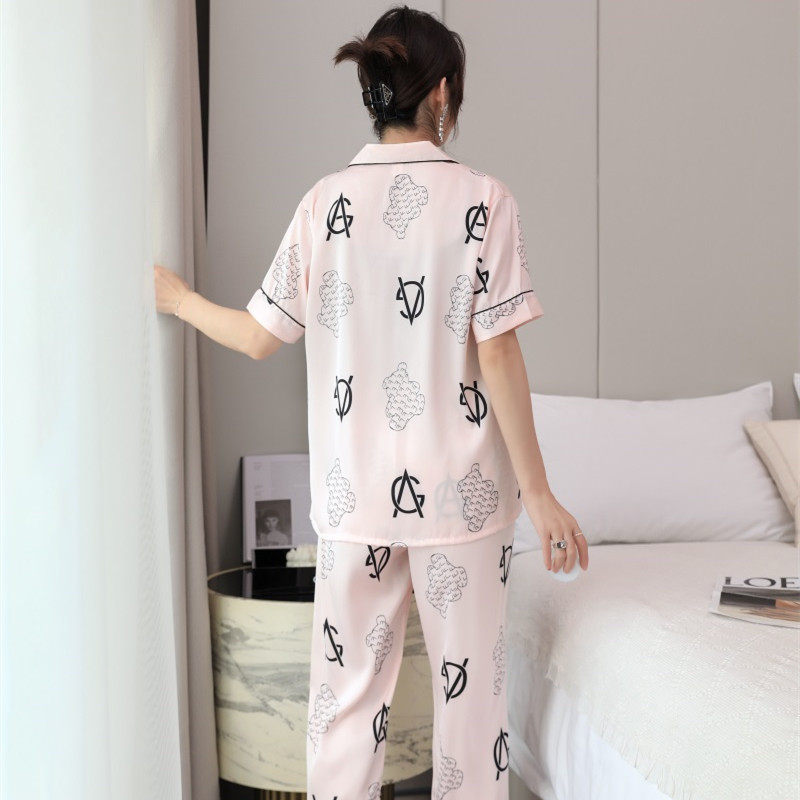 Pigiama Donna Ekouaer In Raso - Set Due Pezzi A Maniche Lunghe, Morbido E Comodo Per Casa E Notte (Lavabile In Lavatrice)