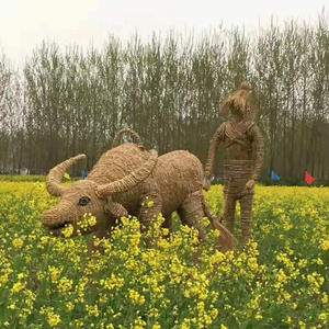 Esculturas de animales realistas de hierba para jardín, espantapájaros, decoraciones pastorales, artefactos para parques, artefactos de paisajismo vegetal - Product Image 4