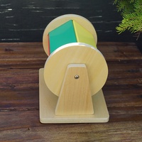 Tambour rotatif Montessori personnalisé en bois, tambour textile arc-en-ciel, aides pédagogiques pour l'éducation précoce des tout-petits