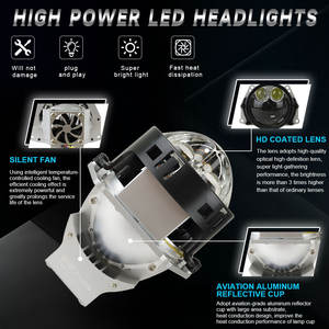 Faros LED de 3 Pulgadas para Automóvil, Lente de Proyector Bi-LED, 10000K, 150W, IP68, Impermeables, 12V, 10000 Lúmenes, Accesorios Universales para Automóvil - Product Image 4