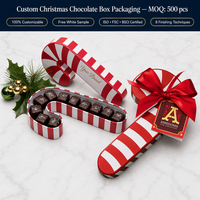 Boîte d'emballage personnalisée vide pour chocolat, en papier, pour bonbons, coffret cadeau de luxe, en forme de canette, 50 pièces