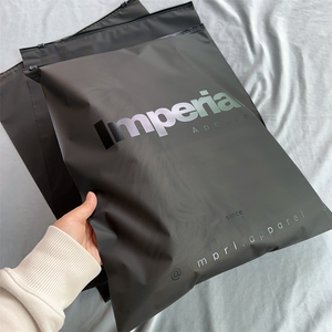 Custom Print Zip <strong>Seal</strong> Black Frosted Zipper <strong>Bag</strong> for Clothing Matte Slider Plastic Packaging <strong>Bags</strong> for Garment T Shirt Ziplock <strong>Bag</strong> - Product Image 4