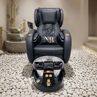 Fauteuil de Pédicure Professionnel Européen de Luxe pour Spa des Ongles, avec Bain de Pieds Électrique, Réglable et Inclinable, Massage des Pieds et Drainage Automatique