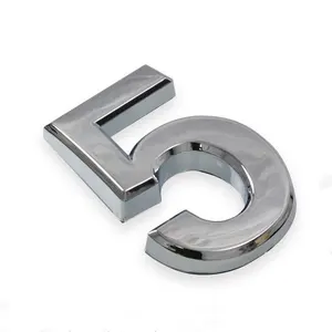 Electroplating Number Design Plastic Auto ABS Chromed Car Emblems