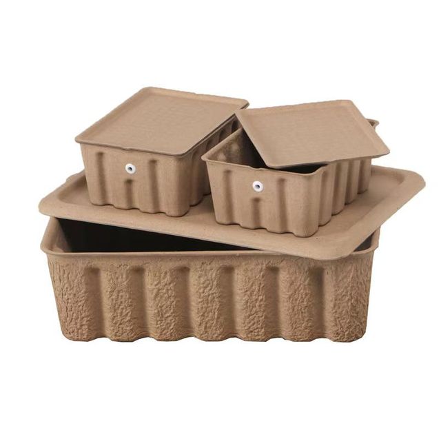 Custom Recycled Cardboard Paper Biodegradable Electronics Kit Box Molding Mechanical Pulp Insert Tray for Eco-Friendly Packaging