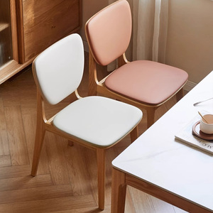 Madeira maciça simples moderna do carvalho que janta a cadeira para o estilo nórdico home para famílias pequenas e restaurantes cadeira macia do saco para o lazer - Product Image 2