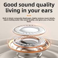 Earbud MD538 gigi biru tidur, earphone nirkabel antiair tidak terlihat, Headphone TWS konduksi tulang suara HIFI