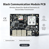 Carte de circuit imprimé SMT de contrôle moteur haute précision OEM ODM pour robotique industrielle, masque de soudure noir, PCBA en aluminium Toptek IPC-A-610G