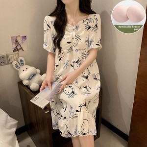 <span class=keywords><strong>Pigiama</strong></span> da donna <span class=keywords><strong>estivo</strong></span> in cotone con maniche corte, colletto a risvolto, fantasia casual con cuccioli, vestibilità ampia, <span class=keywords><strong>taglie</strong></span> <span class=keywords><strong>forti</strong></span> - Product Image 3