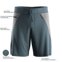 Shorts de surf pour hommes, extensibles dans 4 directions, avec empiècements ventilés, coupe droite, légers, séchage rapide, équipement de plage et de natation