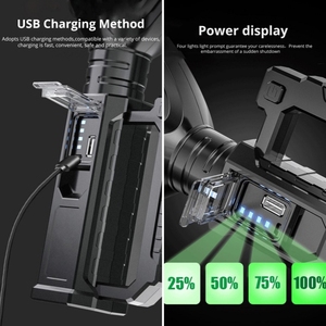 Rts Siêu Độ Sáng Xhp70 LED Đèn Pin 4 Chế Độ Không Thấm Nước USB Sạc Torch Ánh Sáng <span class=keywords><strong>90000</strong></span> Lumen Cho Cắm Trại Ngoài Trời ABS Đèn - Product Image 5