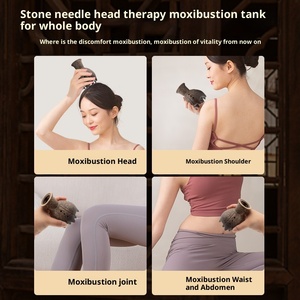 Pot de moxibustion Bian Stone Head, boîte portable pour thérapie de massage par <span class=keywords><strong>grattage</strong></span> manuel avec bâtonnets de moxa matures de Nanyang Henan - Product Image 2