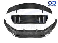Kit carrosserie de luxe en fibre de carbone sèche de style V pour Audi R8 : Lame avant, diffuseur arrière et spoiler