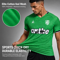 Maillots de football vierges en gros en stock pour sublimation, personnalisables avec logo et numéro, uniformes d'équipe de haute qualité