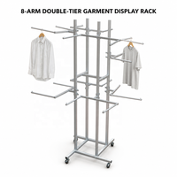 Porte-vêtements modulaire en acier inoxydable moderne, assemblé, avec montage facile pour l'affichage de vêtements en magasin, fabriqué dans le Jiangsu