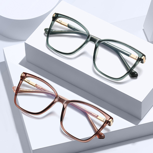 Partagas Cat Eye TR90 CP Spring Bisagra Glitter Powder Anti Blue Light Gafas Montura <span class=keywords><strong>de</strong></span> gafas ópticas Gafas para mujeres - Product Image 2