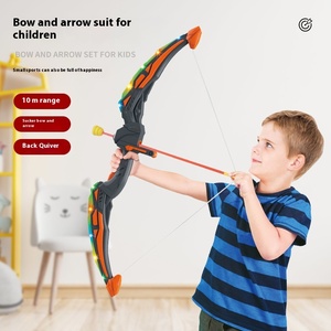 Set busur dan panah untuk anak-anak, 2 pak Set panahan lampu LED dengan 20 panah cangkir hisap, mainan dalam dan luar ruangan - Product Image 2