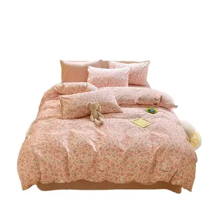 Drap de lit de luxe ultra fin, 100% coton, confortable, sensation de peau, vente en gros, bleu, or, vert, rose Exclusive