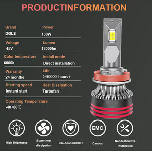 DGls M8 Pro 150W 15000lm tự động dẫn đèn pha 9005 H1 H3 H11 <span class=keywords><strong>led</strong></span> <span class=keywords><strong>CANBUS</strong></span> H7 foco <span class=keywords><strong>LED</strong></span> H4 <span class=keywords><strong>3</strong></span> đồng Ống xe H4 <span class=keywords><strong>Led</strong></span> Đèn Pha bóng đèn - Product Image 2
