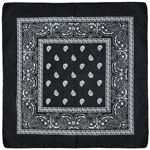 Factory Wholesale Custom Logo Paisley Design Cotton Polyester Double Print Fans Square Bandanas