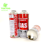 Usine en gros 100ml et 500ml fer blanc métal BBQ gaz butane aérosol bidons Logo personnalisé imprimé bouteilles de gaz vides