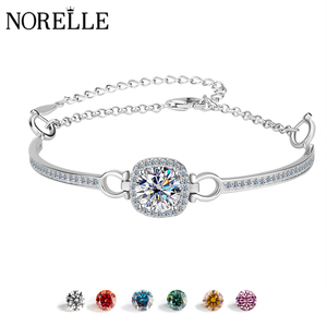 Hot Sterling Fine Jewelry 925 Silver <strong>Infinity</strong> <strong>Bracelet</strong> with 1ct Moissanite Diamond <strong>Bracelet</strong> Light Luxury Gift for Men Women Gift - Product Image 1