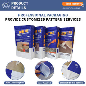 Bolsas de <span class=keywords><strong>Mortero</strong></span> <span class=keywords><strong>Seco</strong></span> Resistentes de PP Tejido Laminado BOPP con Impresión de Logotipo Personalizado de Fábrica, 20/25/40/50 kg, con Fondo Cuadrado y Válvula - Product Image 2