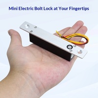 Serrure électrique à mortaise à profil étroit DFD-120, mini-serrure encastrée dissimulée avec retour d'information, 120x18x23.5mm pour tiroirs et armoires de rangement