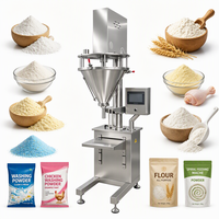 Machine d'emballage semi-automatique avec remplisseur à vis sans fin et alimentation spirale pour poudre de lavage de poulet, farine et autres produits en poudre