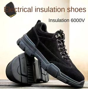 HPS0306 Zapatos de Seguridad Transpirables de Ante Negro para Electricista con Aislamiento de 6000V, Colores Negro, Marrón y Gris Desierto, Tipo Botín - Product Image 6