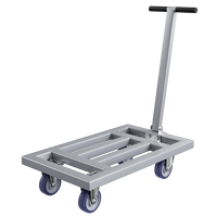 Carretilla Industrial Plegable de Acero con 4 Ruedas para Transporte de Mercancías, Uso en Almacenes, OEM Disponible, Construcción Duradera