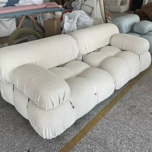 Muebles Disen, Estilo Europeo, Cómodo Sofá de 2 Plazas, Terciopelo Bouclé Chenille, para Apartamento, Escuela y Hospital, con Función Reclinable - Product Image 3