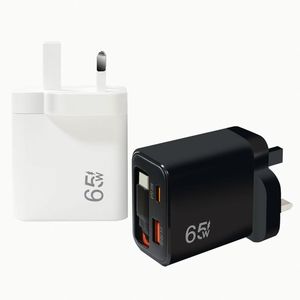 UK/US/EU <b>Plug</b> 65W PD GaN QC3.0 Fast Charger With Retractable USB <b>C</b> Charging Cable 65W <b>Type</b> <b>C</b> Wall <b>Adapter</b> - Product Image 3