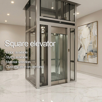 Lift Hidrolik Tanpa Gigi Kontrol (Gearless) Kontemporer 2-6 Lantai untuk Apartemen, Hotel, Vila, dan Rumah Tinggal, dengan Lantai PVC