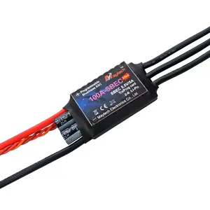 Maytech veloz controlador de velocidade, 100a scabo pwm dc, controlador de velocidade para avião rc, avião sem escova, motor avião, brinquedo, peças de reposição