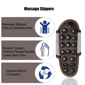 Bestseller Akupressur-Massagepantoffeln mit Turmalin-Jadestein zur Linderung von Fuß- und Fersenschmerzen, Indoor-Fußmassageschuhe - Product Image 6