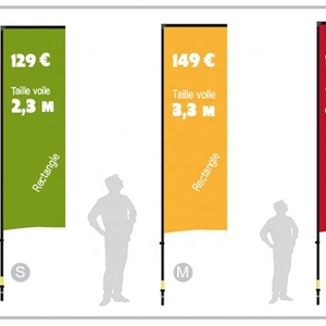 Bandera de playa gigante de doble cara personalizada para exposiciones al aire libre duradera con impresión Premium - Product Image 2