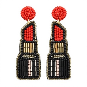 Boucles d'oreilles pendantes en résine acrylique pour femme, design verre à vin rouge bohème haut de gamme, bijoux de mode pour fête et mariage - Product Image 2