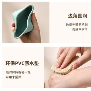Yuyu Silicone Soap <b>Box</b> Rectangular <b>With</b> <b>Lid</b> Waterproof Portable <b>Storage</b> For Travel Outdoor Use - Product Image 5