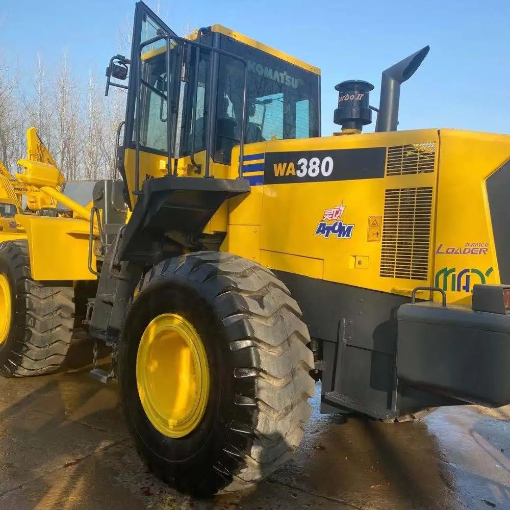 Komatsu wa380-6 لودر أمامي ، تستخدم كوماتسو wa380 رافعة عجل ، komatsu wa380