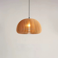 Suspension en bois en forme de rondelle, E27, 3 températures de couleur, petite lampe suspendue en bois en forme de dôme pour îlot de cuisine et salle à manger