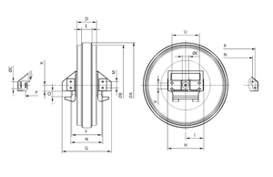 Ruota folle di alta qualità per <span class=keywords><strong>Komatsu</strong></span> <span class=keywords><strong>D65EX</strong></span>-<span class=keywords><strong>12</strong></span> Bulldozer OEM parte di ricambio sottocarro - Product Image 5