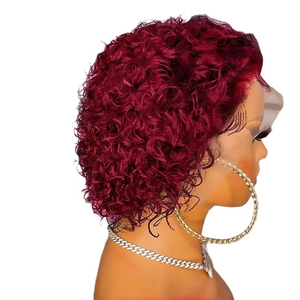 Parrucca da <span class=keywords><strong>donna</strong></span> afro riccia corta trasparente regolabile, best-seller a basso prezzo, stile esplosivo, morbida e voluminosa - Product Image 5