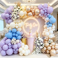 Kit DIY d'arche de guirlande de ballons multicolores, ballons en latex de tailles variées, pour la décoration de fond de fête de naissance, d'anniversaire ou de mariage