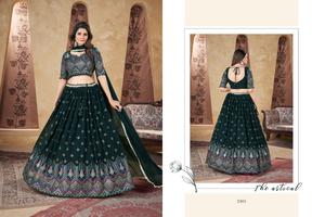 Lehenga Choli de costura completa con estampado de lámina exclusivo con colección Dupatta para mujer de proveedor indio - Product Image 4