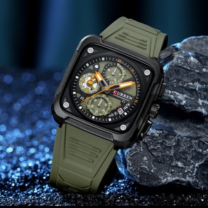 Curren NEW 2024 8461 Men Wrist <b>Watches</b> Luxury Square Quartz Wrist <b>Watch</b> Original Waterproof Luminous Chronograph <b>Watch</b> for Men - Product Image 6