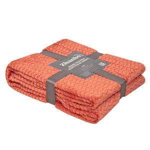 Manta de franela Jacquard de fábrica sostenible con opciones de color personalizado precio al por mayor sólido descuento supermercado - Product Image 1