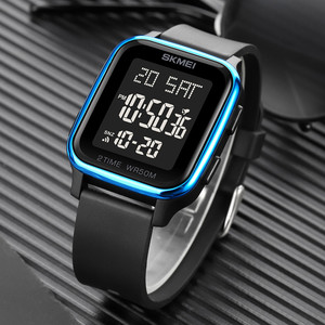 <span class=keywords><strong>Skmei</strong></span> — montre-bracelet plastique à double temps, étanche 5atm, Sport, alarme numérique, à la mode, <span class=keywords><strong>1858</strong></span> - Product Image 6