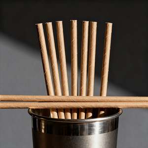 Pailles en papier jetables biodégradables recyclables de qualité alimentaire aseptique - Livraison rapide, grand format blanc pour boissons alcoolisées - Product Image 2